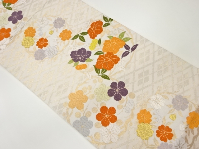 JAPANESE FUKURO OBI / WOVEN FLOWER